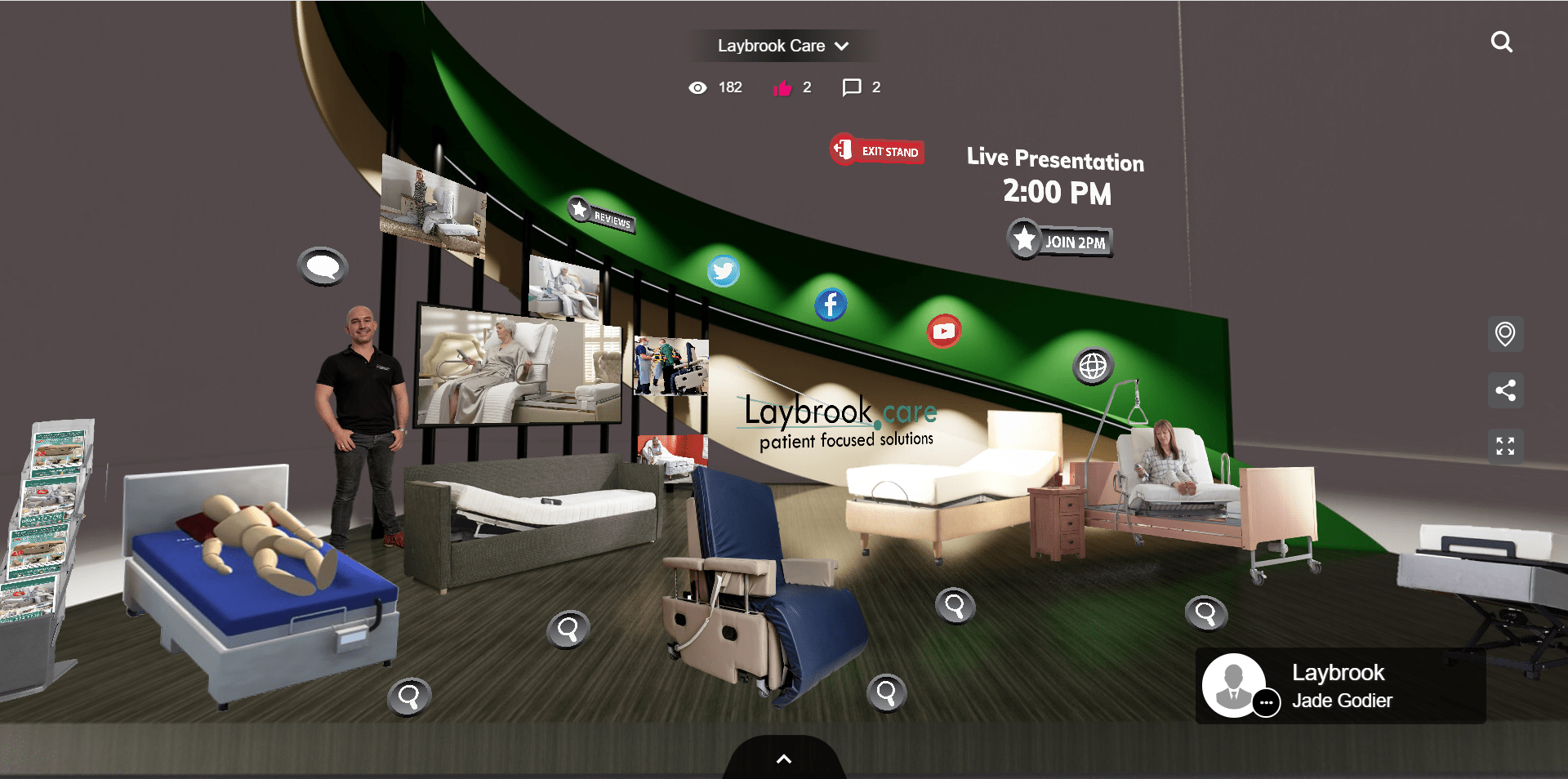 (Laybrook Care exhibited at the virtual exhibition of Rise Virtual -
			Handling & Mobility in April 2021)