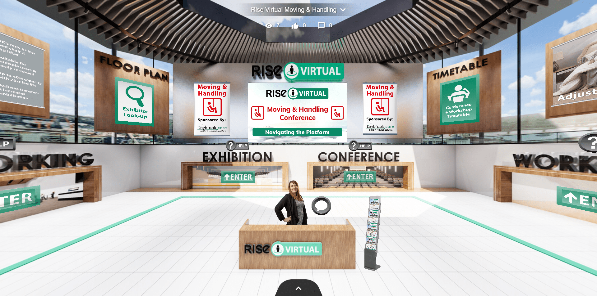 The customized exhibition entrance of Rise4Disability. The advanced tag functions provided flexibility to create a
		unique and welcoming experience.